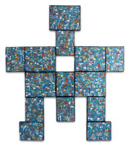 Puzzle man. 130x115 cm